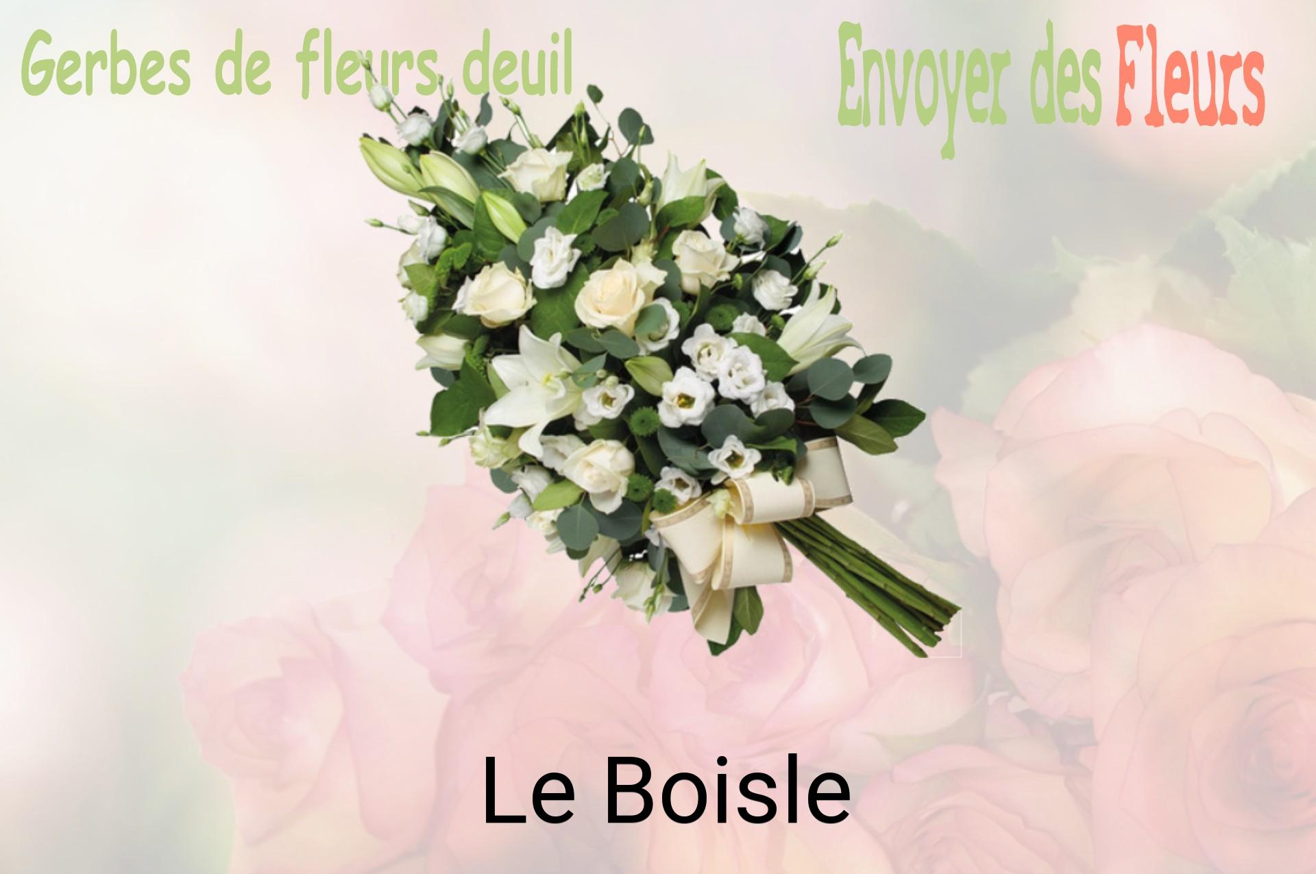 Gerbe de fleurs de deuil livrée à Le Boisle